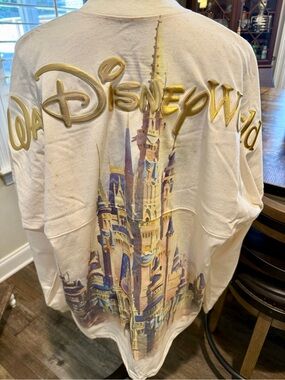 Disney Parks WDW 50th Birthday Unisex Spirit Jersey w/GLITTER
